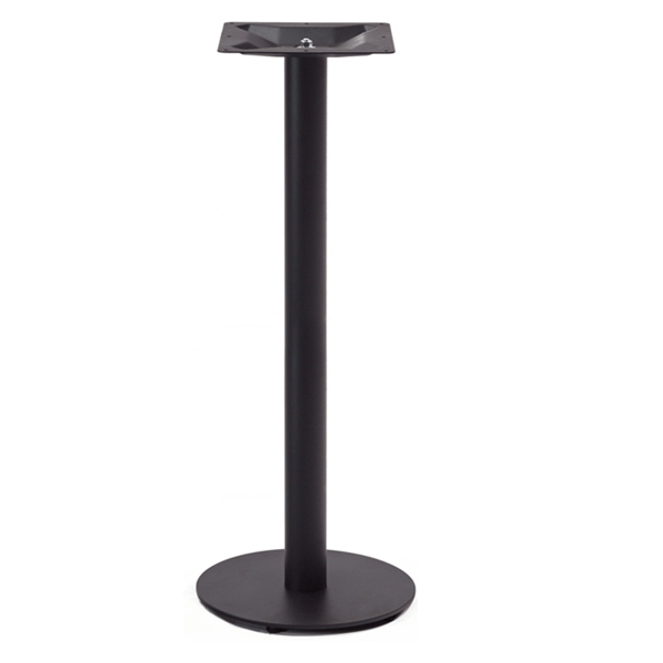 Alpha Flat Round Poseur Bar Table Base Black Quest Furniture